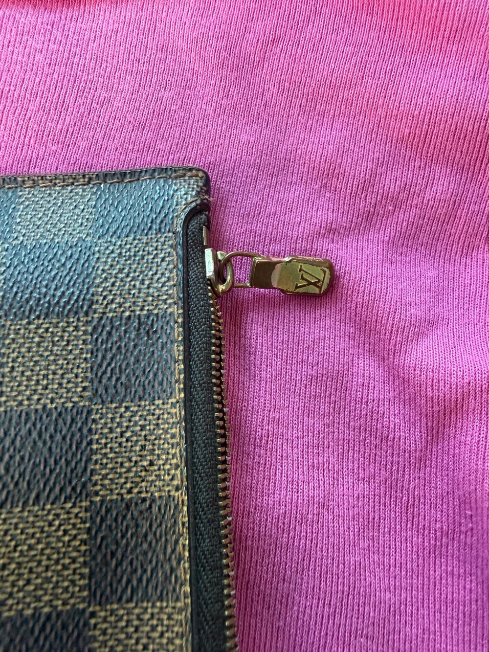 Louis Vuitton Brown Damier Ebene Wristlet Pouch - Picture 3 of 5